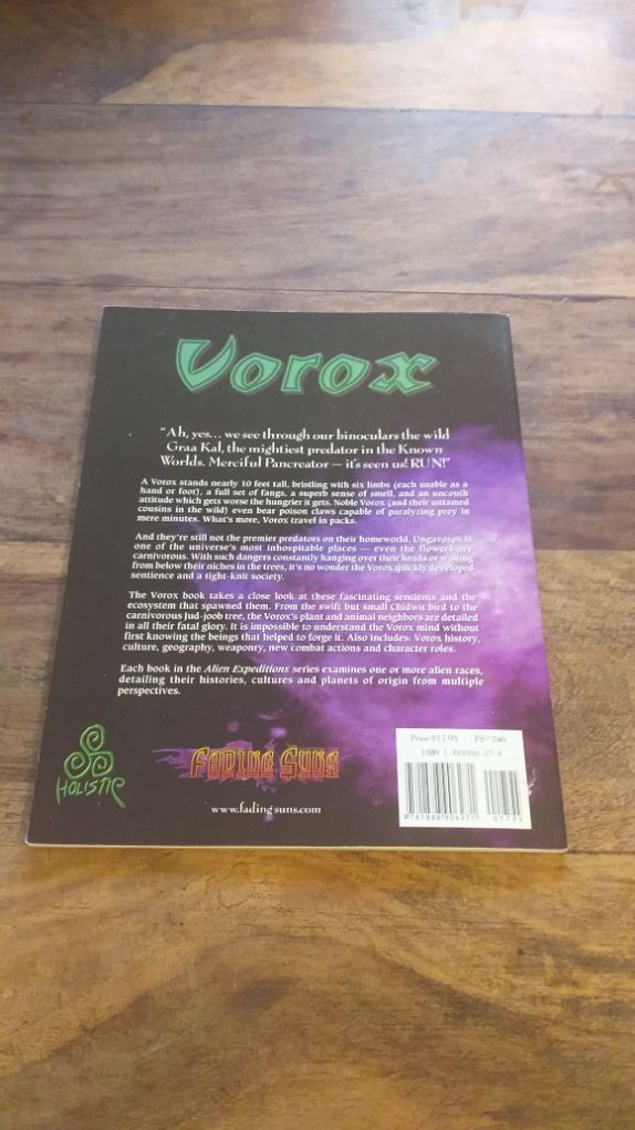 VOROX ALIEN EXPEDITIONS FADING SUNS Holistic Design