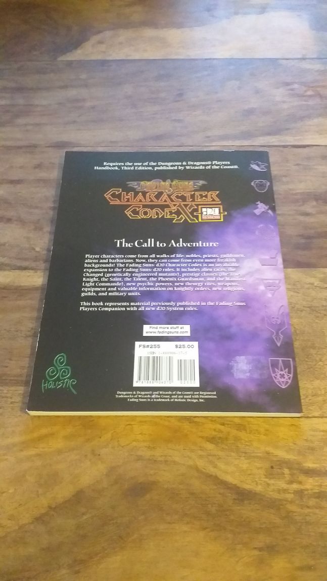 Fading Suns D20 Character Codex