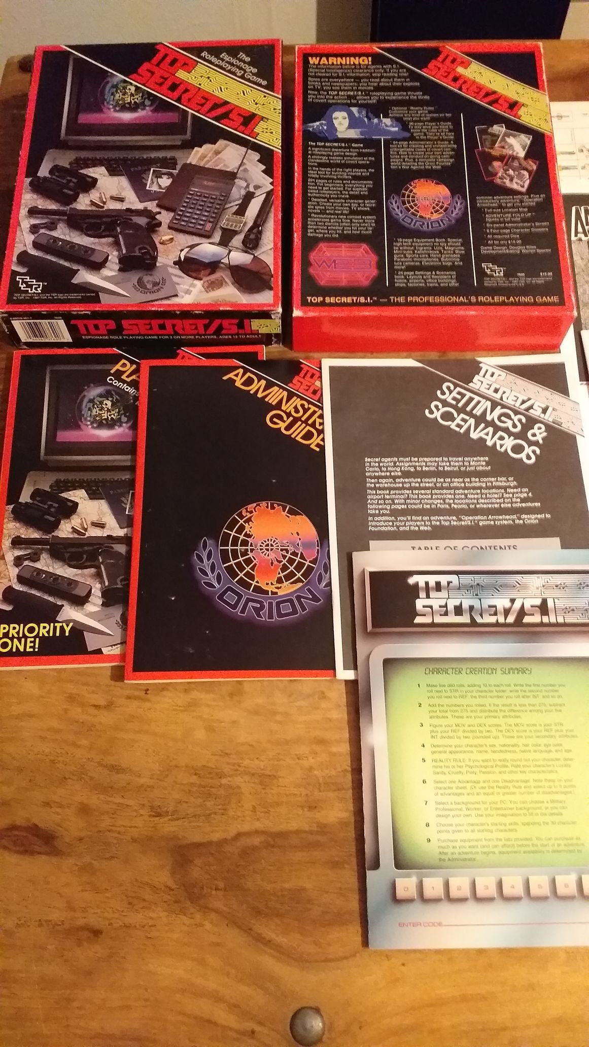 TOP SECRET / S.I. 007 BOX SET SPY ESPIONAGE ADVENTURE TSR 1987 #7620
