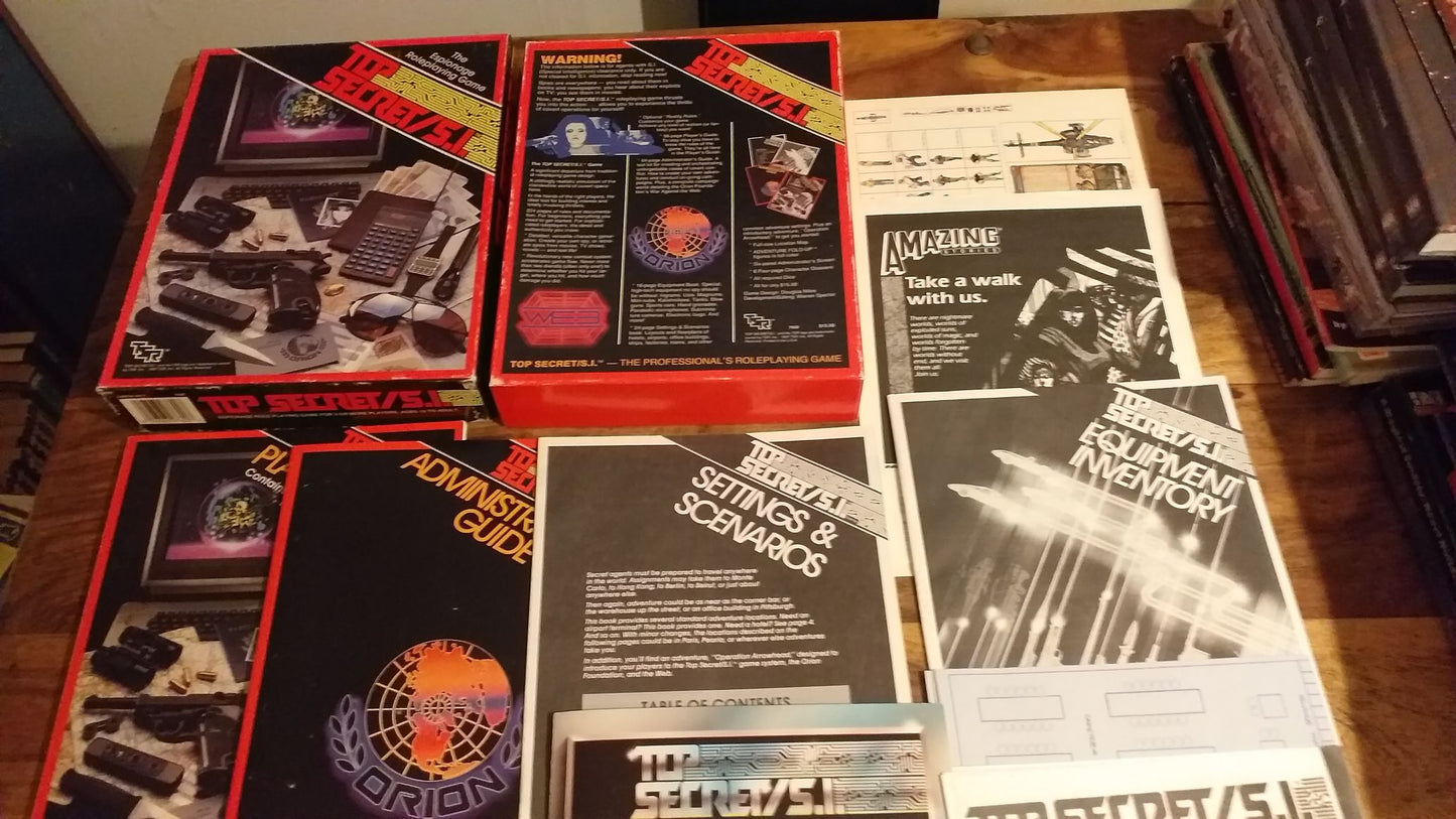 TOP SECRET / S.I. 007 BOX SET SPY ESPIONAGE ADVENTURE TSR 1987 #7620