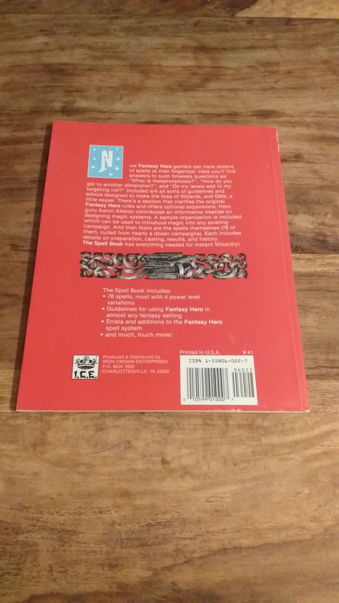 Fantasy Hero THE SPELL BOOK Aaron Allston Hero Games #41 I.C.E.