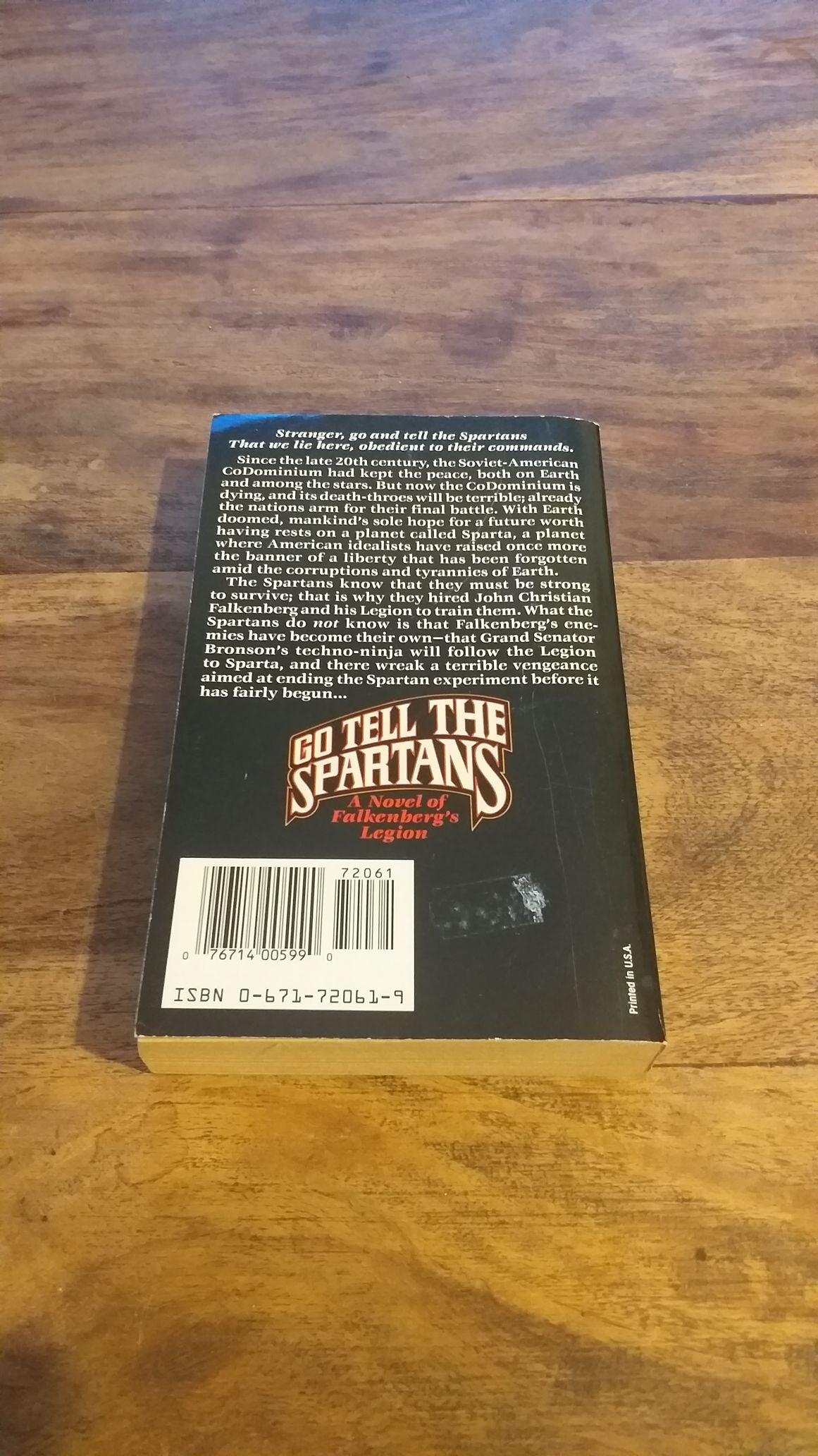 Go Tell the Spartans JERRY POURNELLE & S.M. STIRLING 1st ed Falkenberg's Legion