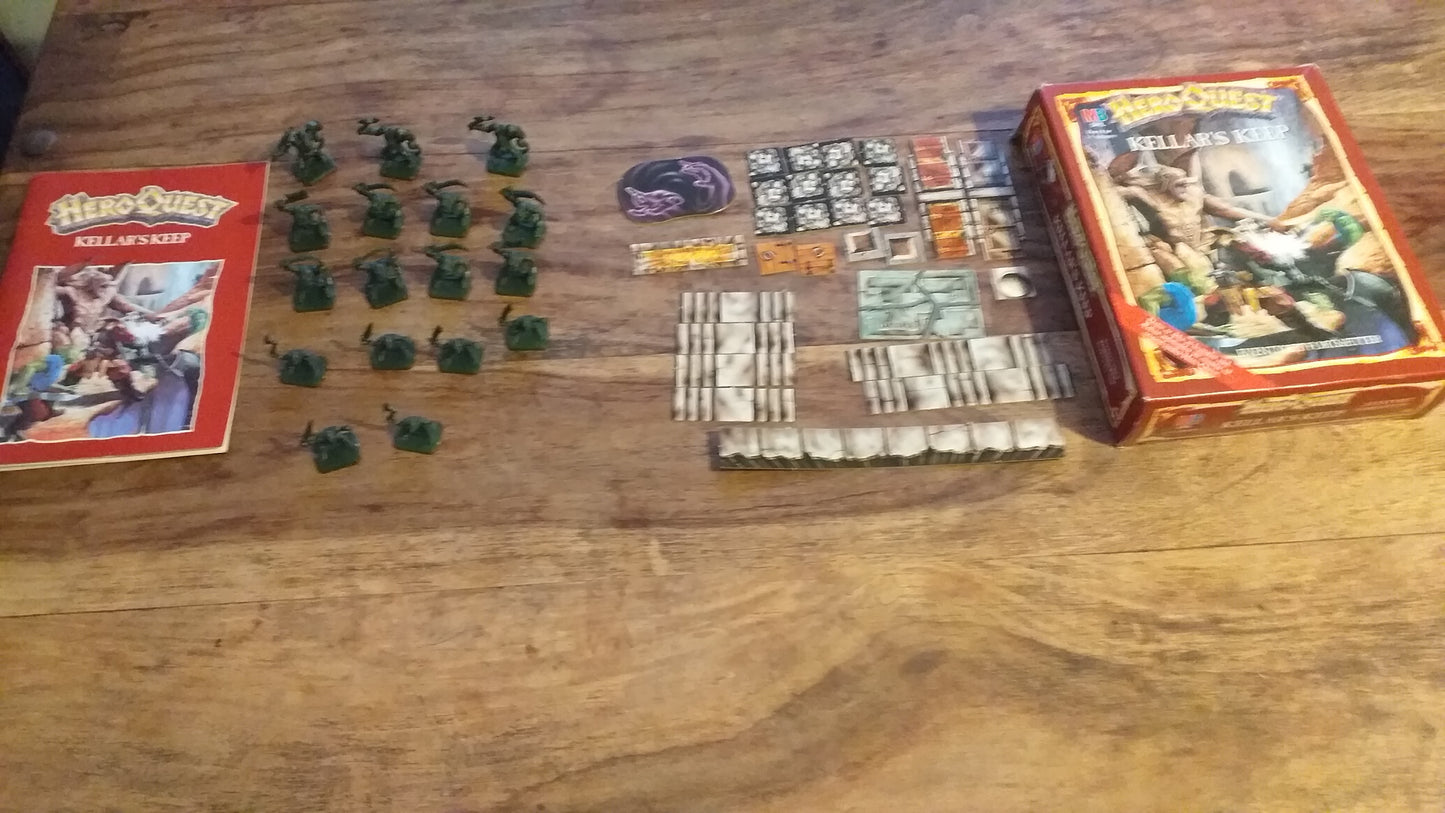 Hero Quest Kellars Keep Complete Unpainted Hero Quest Boxed Expansion