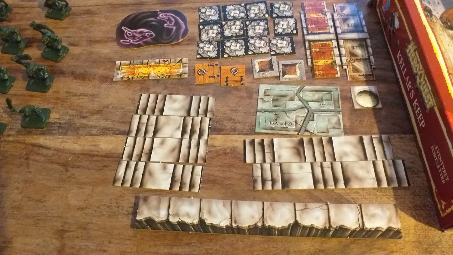 Hero Quest Kellars Keep Complete Unpainted Hero Quest Boxed Expansion