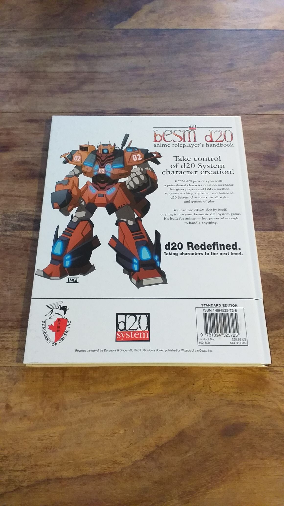 BESM Guardians of Order d20 Big Eyes, Small Mouth d20 Limited Ed anime RPG