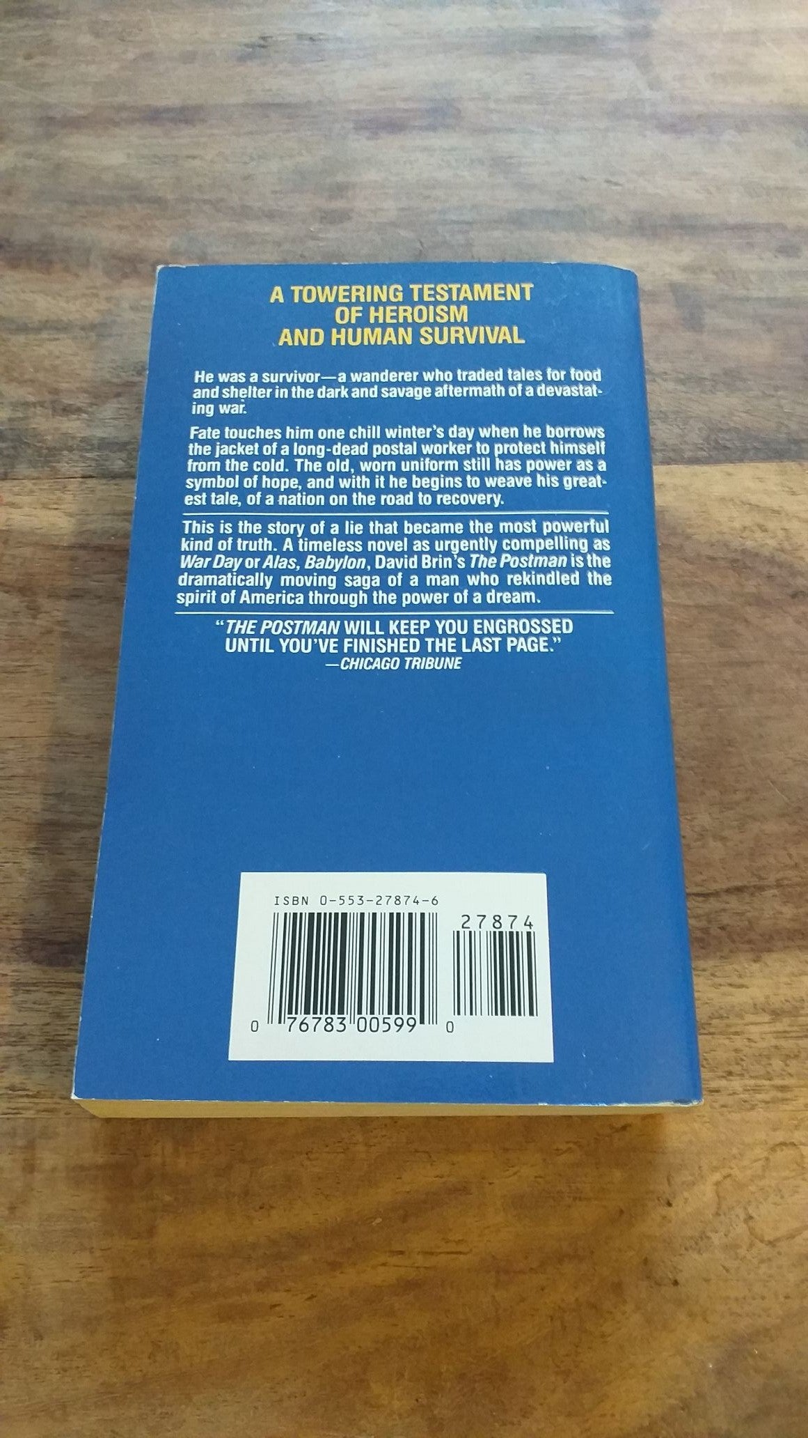 The Postman 1988 David Brin USA Vintage Edition Extremely Rare Version