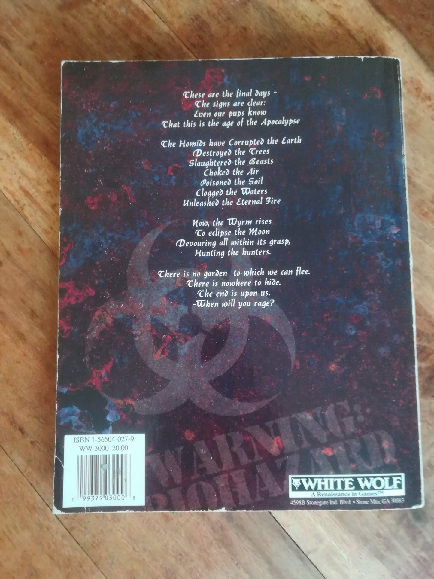 Werewolf the apocalypse rulebook 1st edition rulebook - AllRoleplaying.com