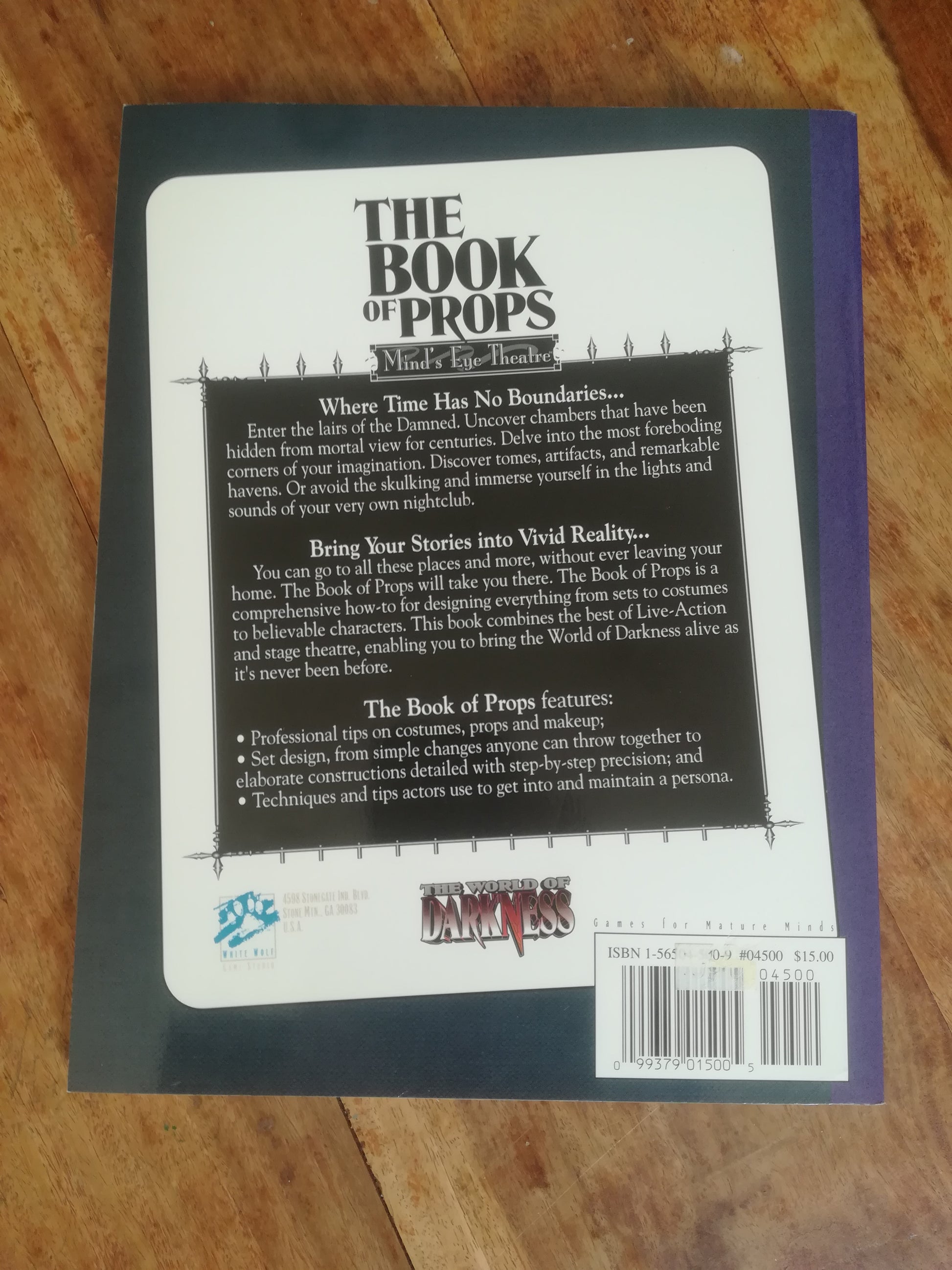 White Wolf Mind's Eye Theatre 1st Ed The Book of Props - AllRoleplaying.com