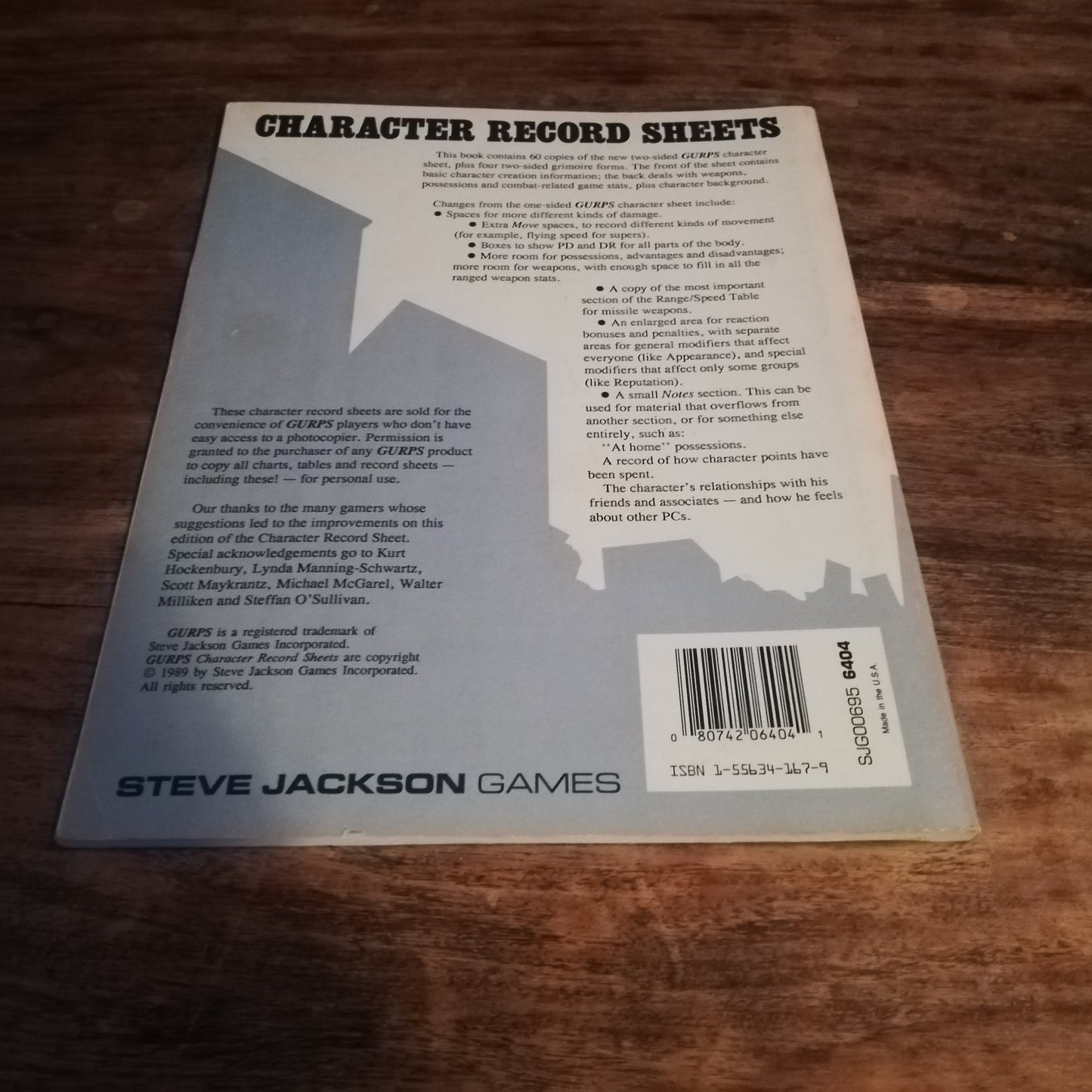 GURPS 1st-3rd Ed Blank Character Sheets (2nd Printing) - AllRoleplaying.com
