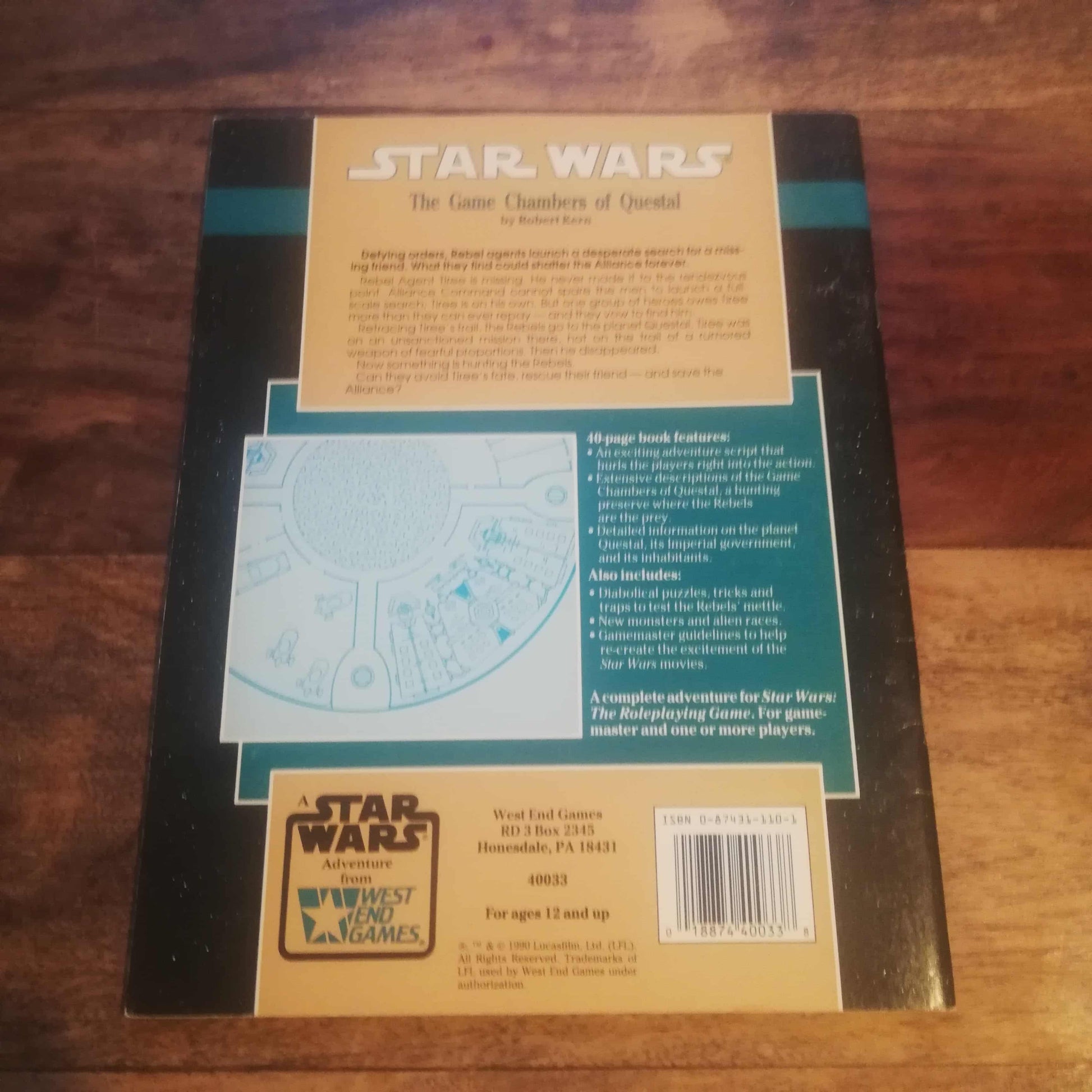 Star Wars West End Games The Game Chambers of Questal - AllRoleplaying.com