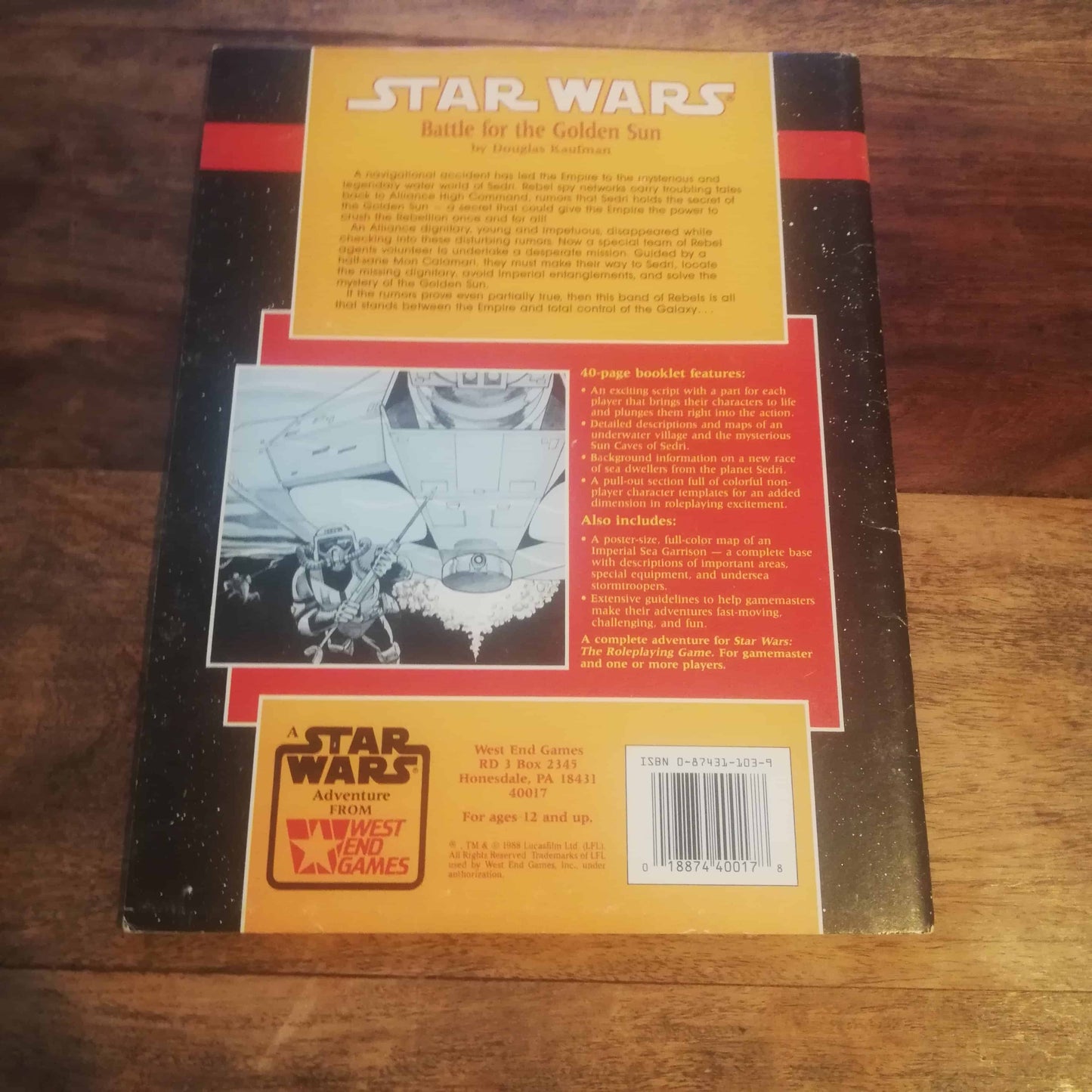 Star Wars West End Games Battle for the Golden Sun - AllRoleplaying.com