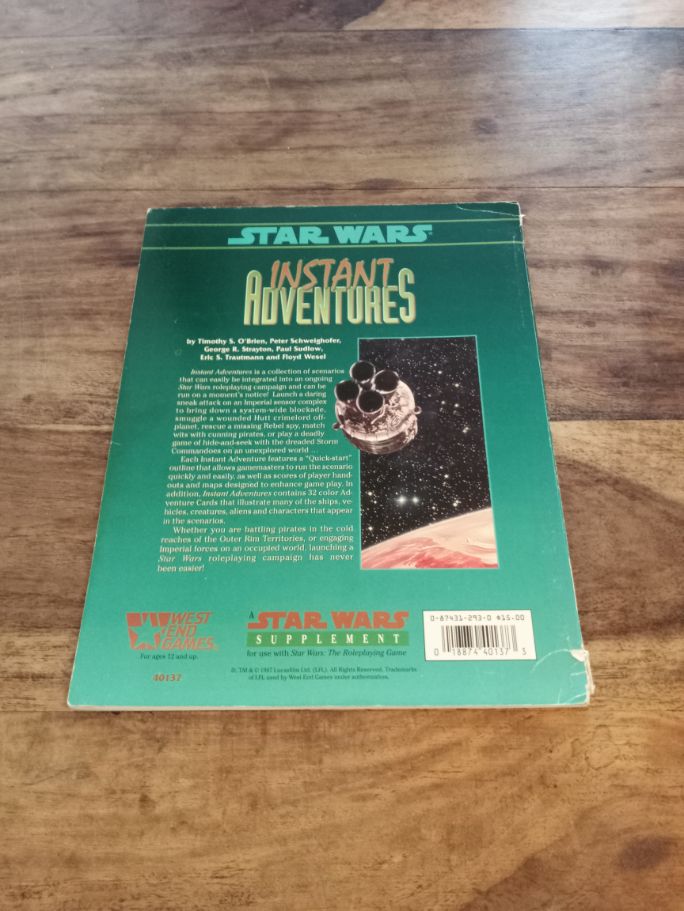 Star Wars Instant Adventures West End Games #40137 1997