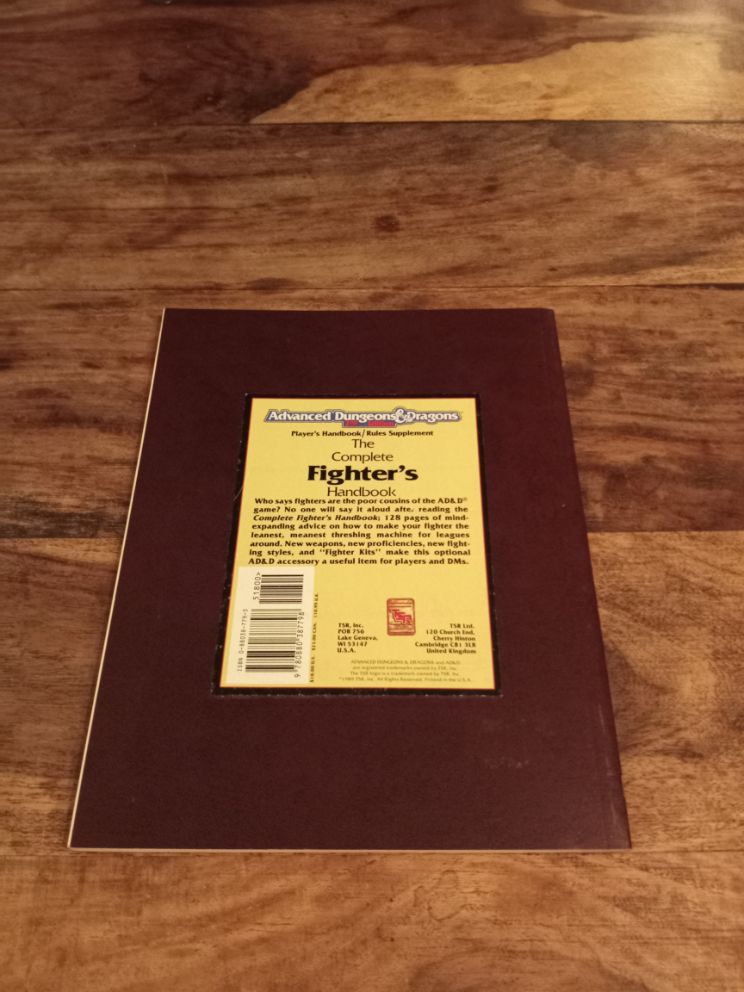AD&D The Complete Fighter's Handbook 1992 TSR 2110