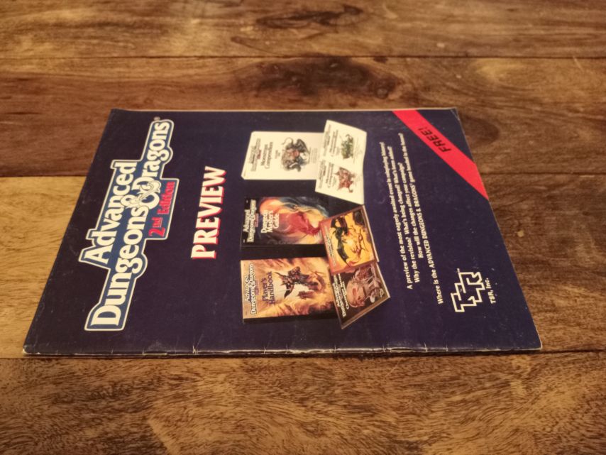 AD&D Preview TSR 1989 AD&D 2nd Ed