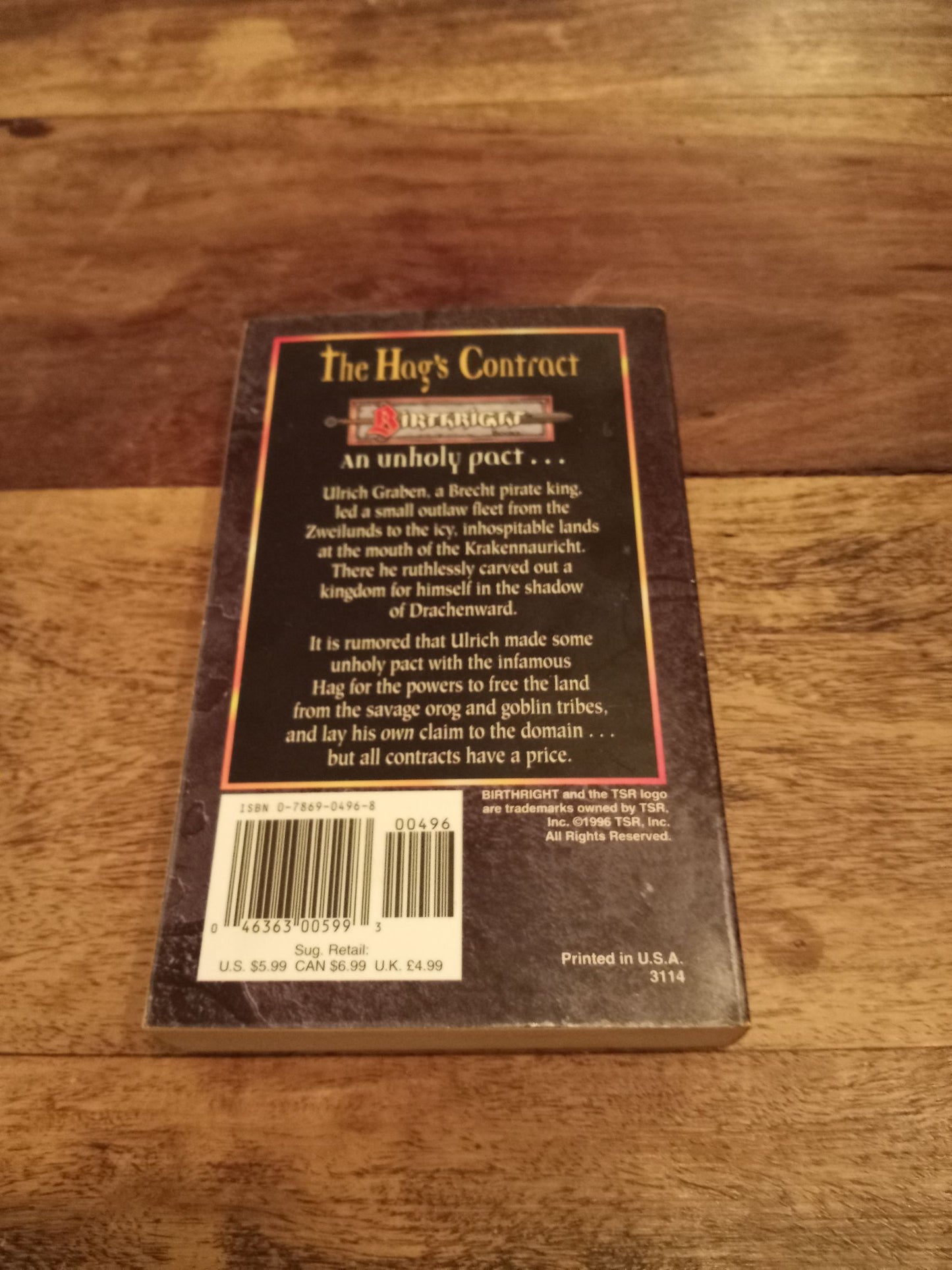 Birthright The Hag's Contract John Betancourt TSR D&D 1996