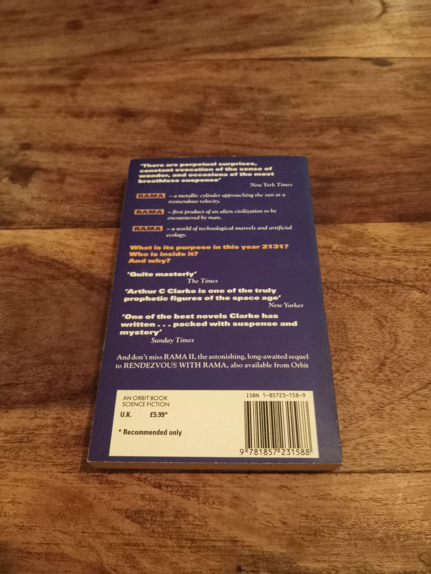 Rendezvous With Rama Arthur C. Clarke 1991