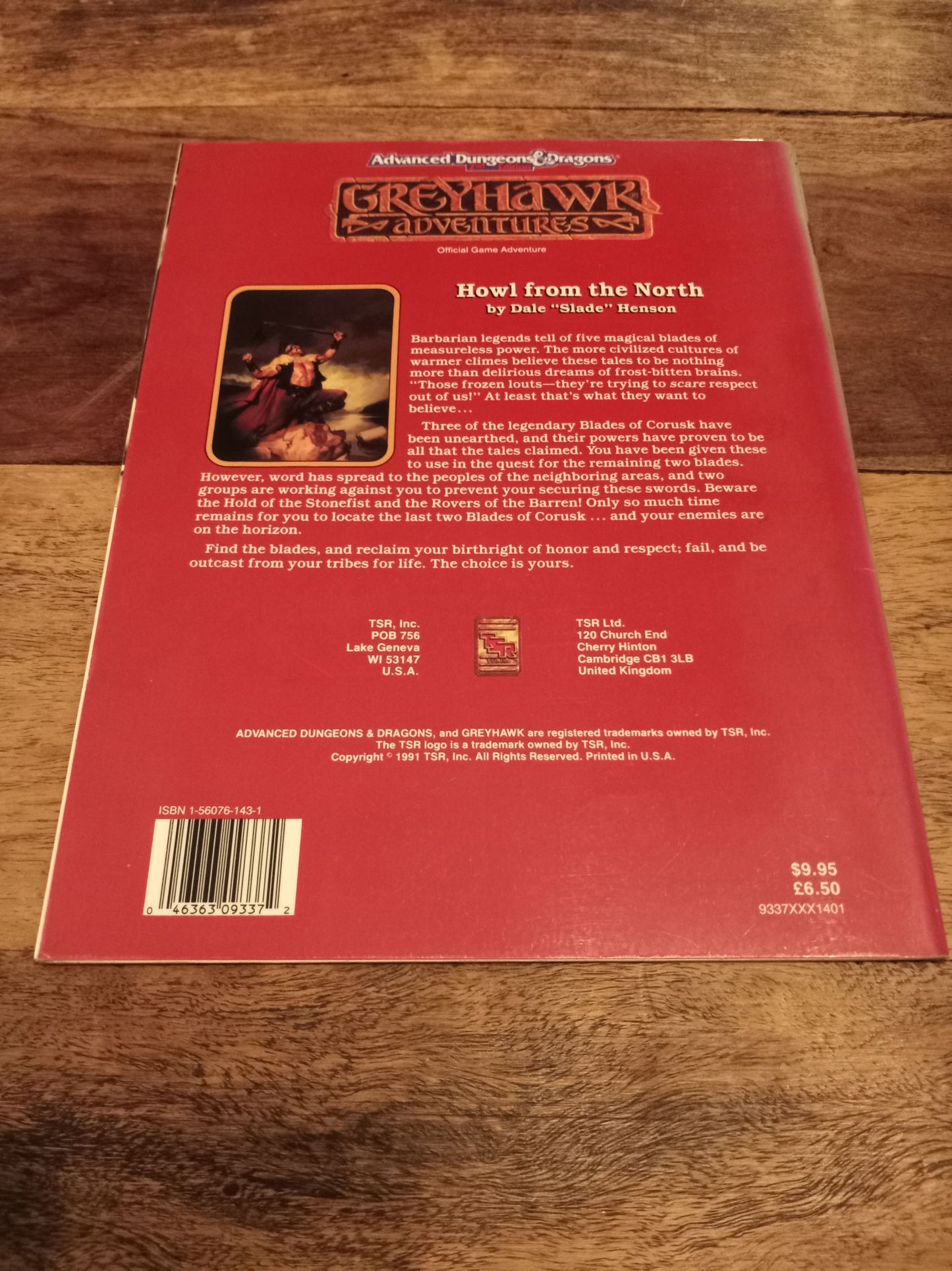 Greyhawk Howl From The North AD&D 2nd Ed Greyhawk Adventures 1991 TSR 9337