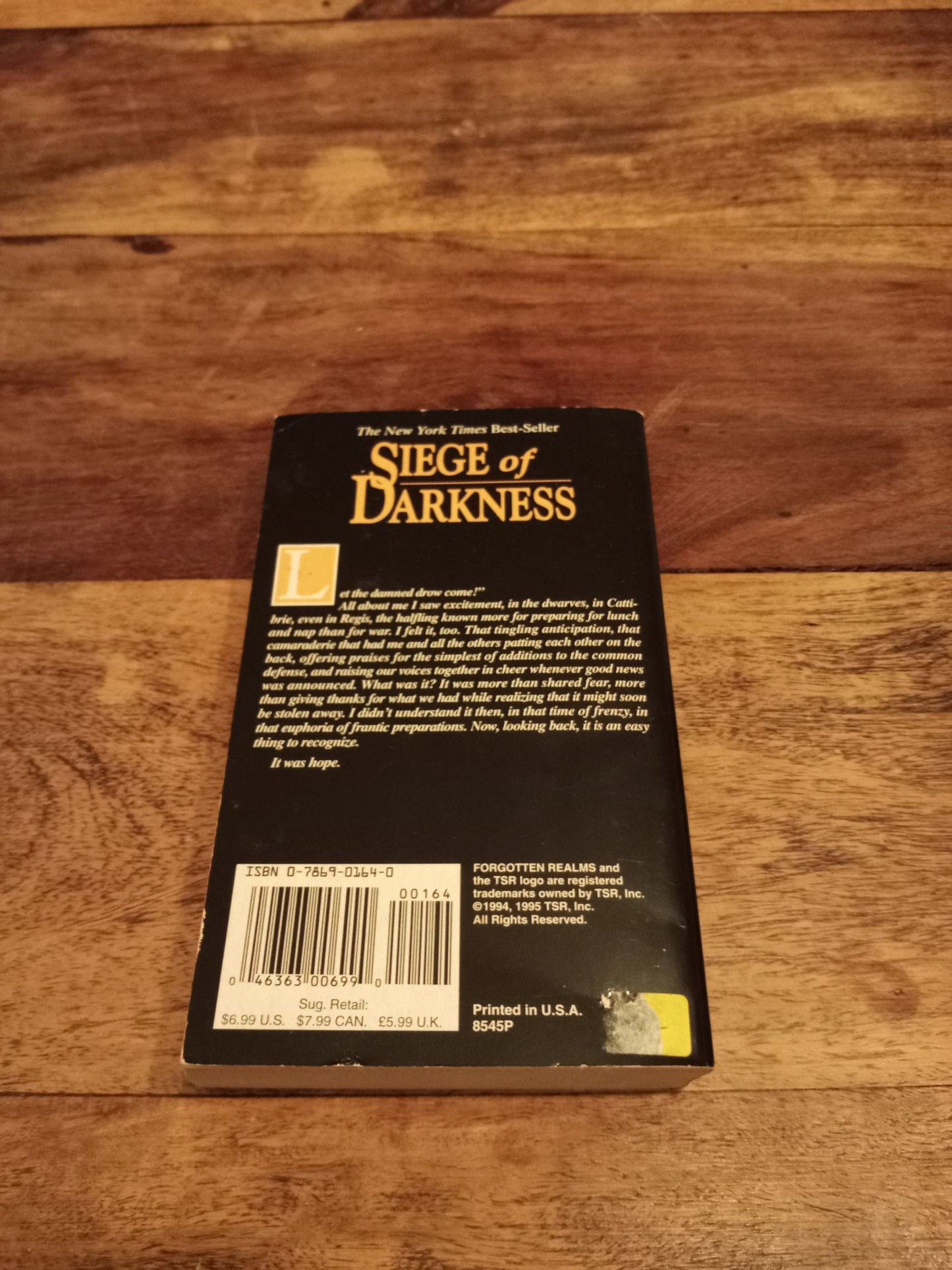 Forgotten Realms Siege of Darkness Legacy of the Drow #3 R.A. Salvatore 1995