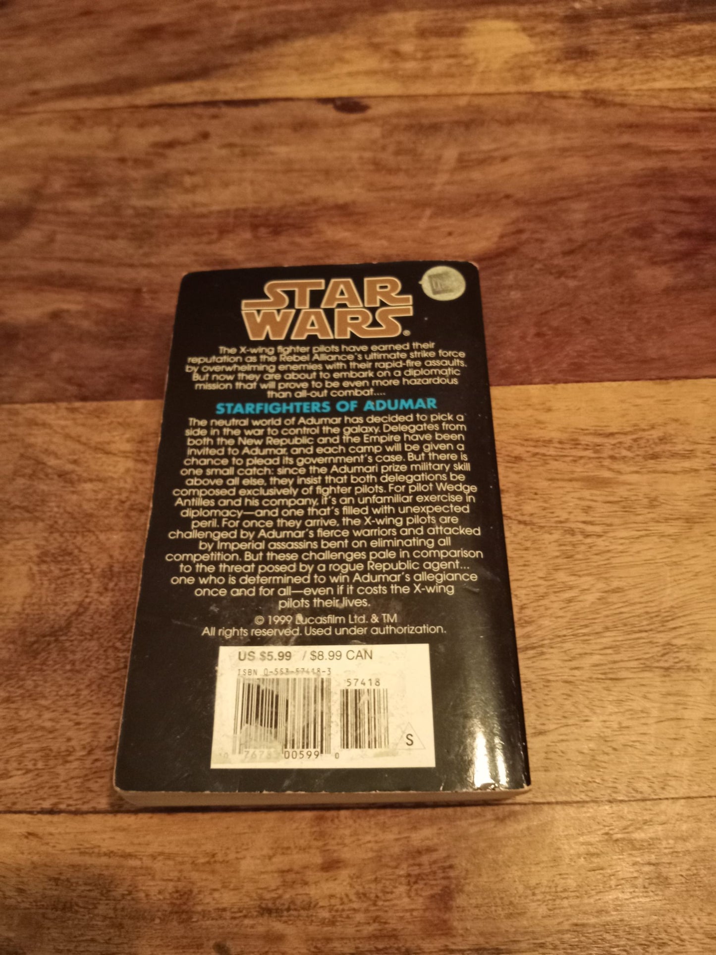 Star Wars X-Wing Starfighters of Adumar X-W Aaron Allston 1999