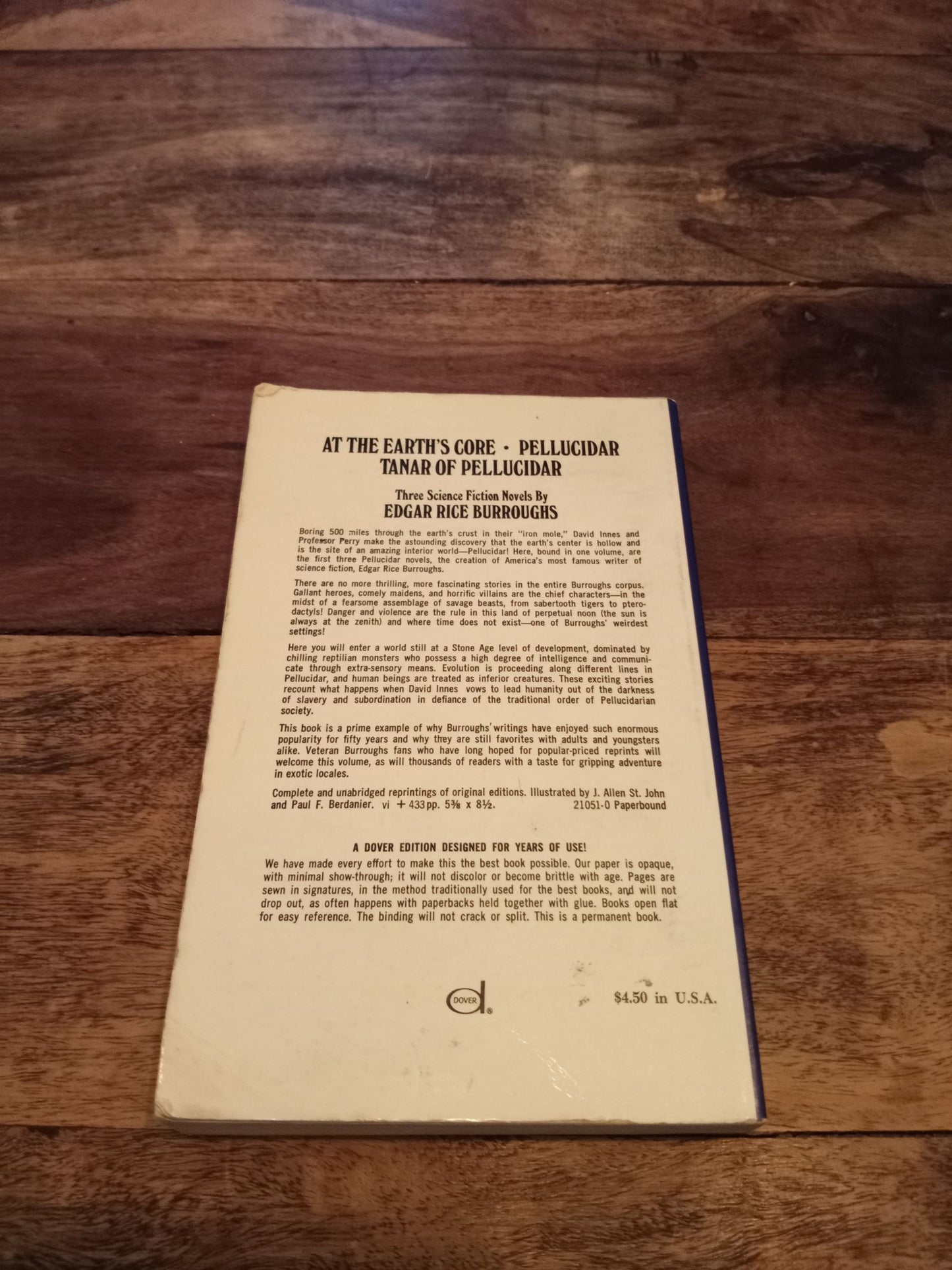 At the Earth's Core Pellucidar Tanar of Pellucidar Edgar Rice Burroughs 1963