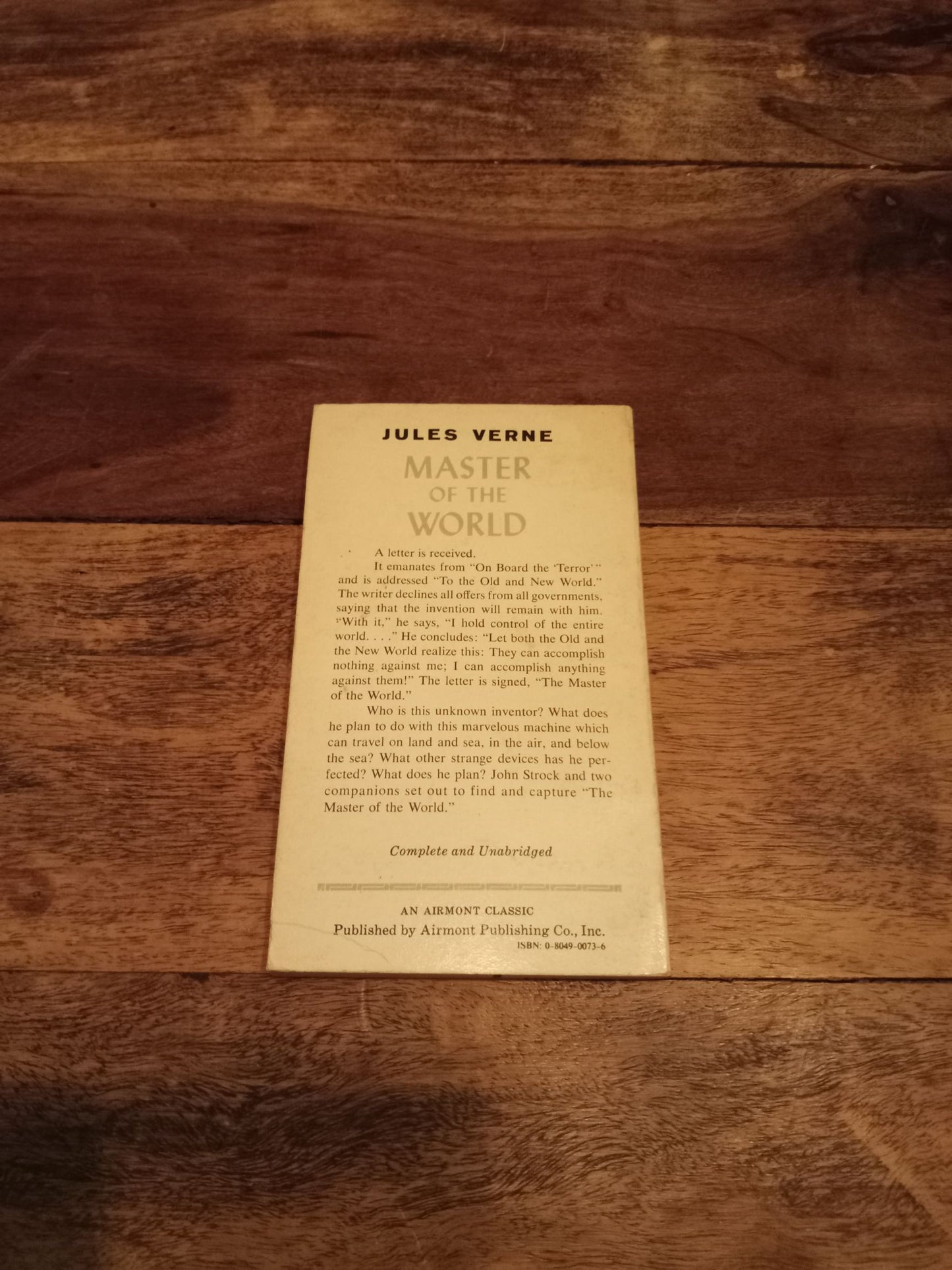 Master of the World Jules Verne 1965 Airmont Books