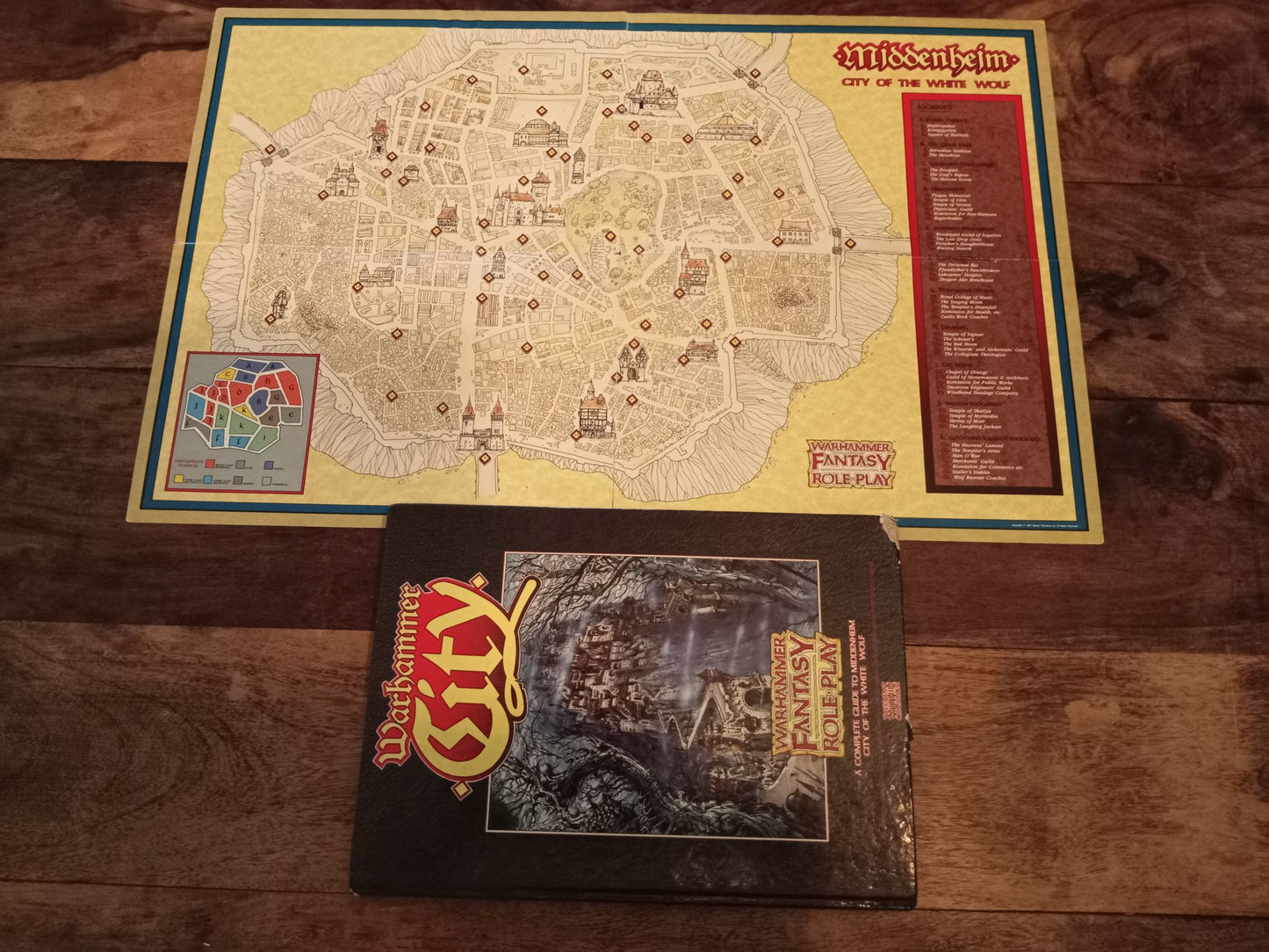 Warhammer Fantasy Roleplay City A Complete Guide to Middenheim With Map Hardback 1987