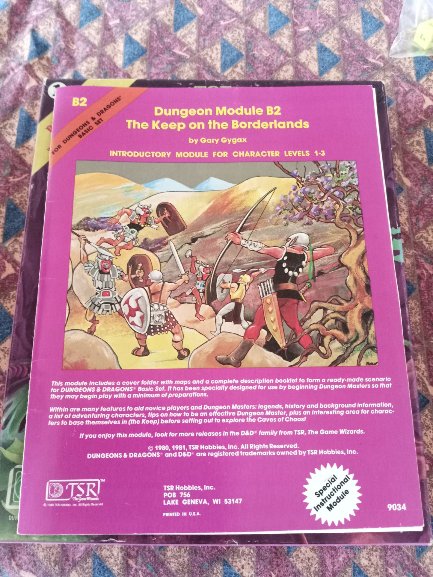 Dungeons & Dragons Basic Rules Box Set 1 Vintage TSR 1011 1980 NEAR MINT