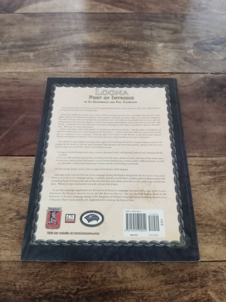 Kingdoms of Kalamar Loona Port of Intrigue Dungeons & Dragons Wizards Of The Coast 2003