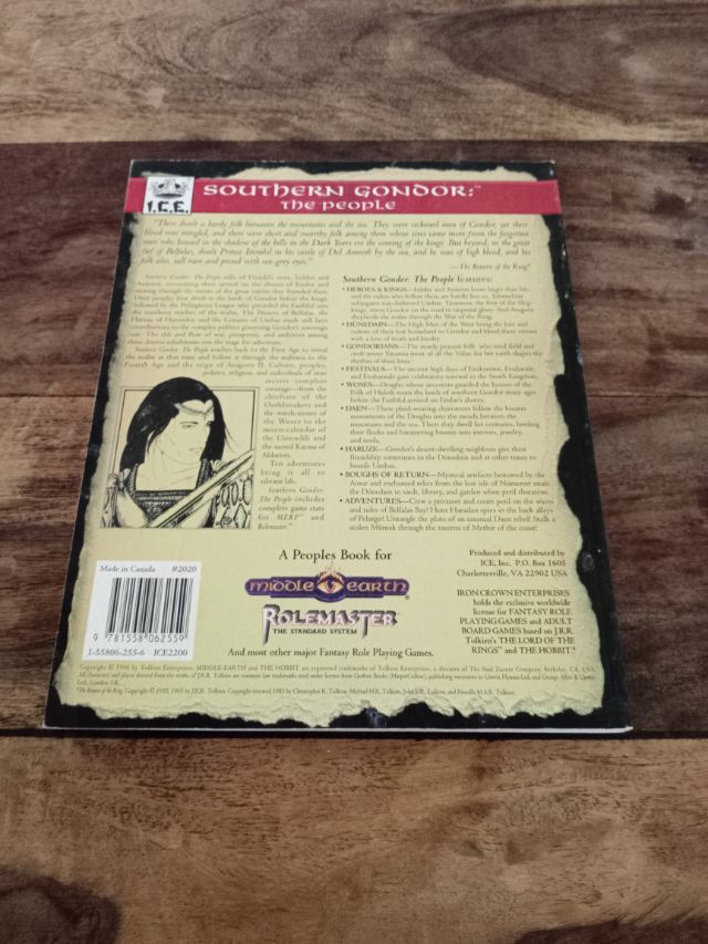 Middle-Earth Southern Gondor: The People I.C.E. #2020 Middle-Earth Role Playing MERP 1996