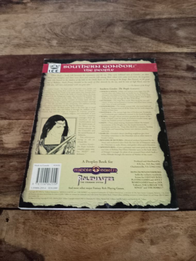 Middle-Earth Southern Gondor: The People I.C.E. #2020 Middle-Earth Role Playing MERP 1996