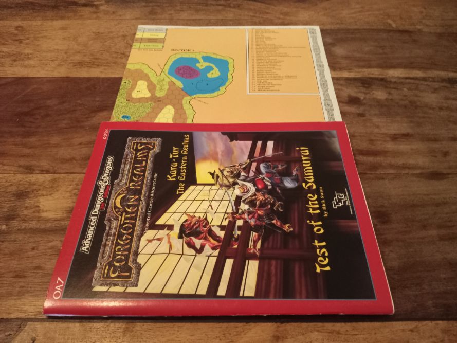 Forgotten Realms Test Of The Samurai AD&D 2nd ed with Map OA7 9258 TSR 1989