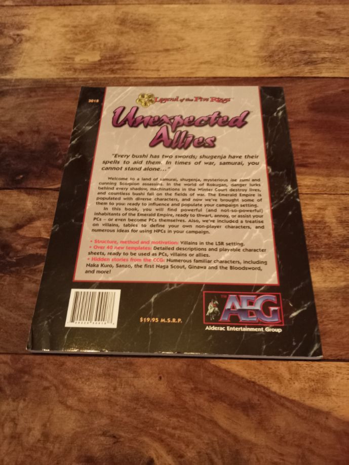 Legend Of The Five Rings AEG 3018 Unexpected Allies 1999