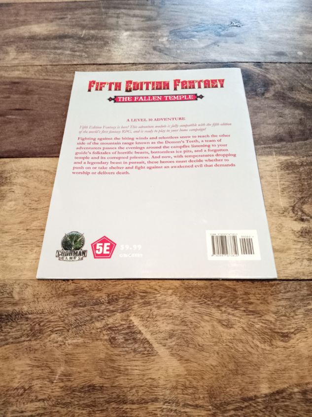 The Fallen Temple Fifth Edition Fantasy #9 Goodman Games