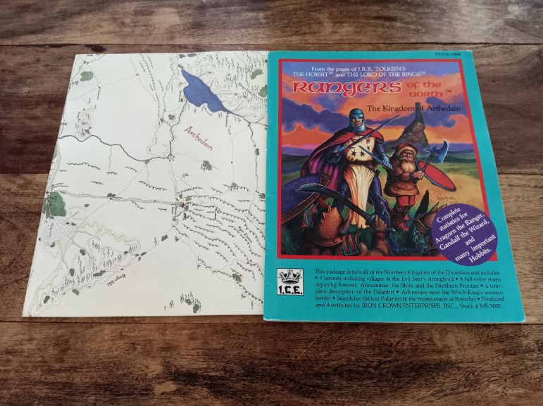 MERP Rangers of the North I.C.E. 3000 Middle-Earth Role Playing 1st Ed With Map 1984