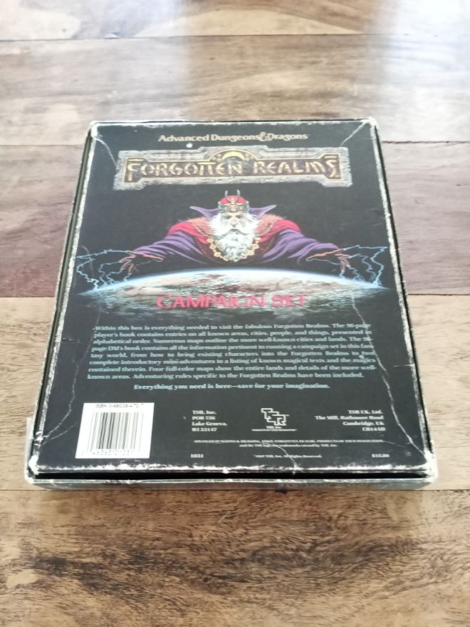 Forgotten Realms Campaign Set Box AD&D 1031 TSR 1987