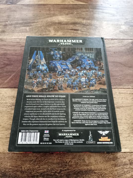Warhammer 40k Codex Adeptus Astartes Space Marines 7th edition Hardcover