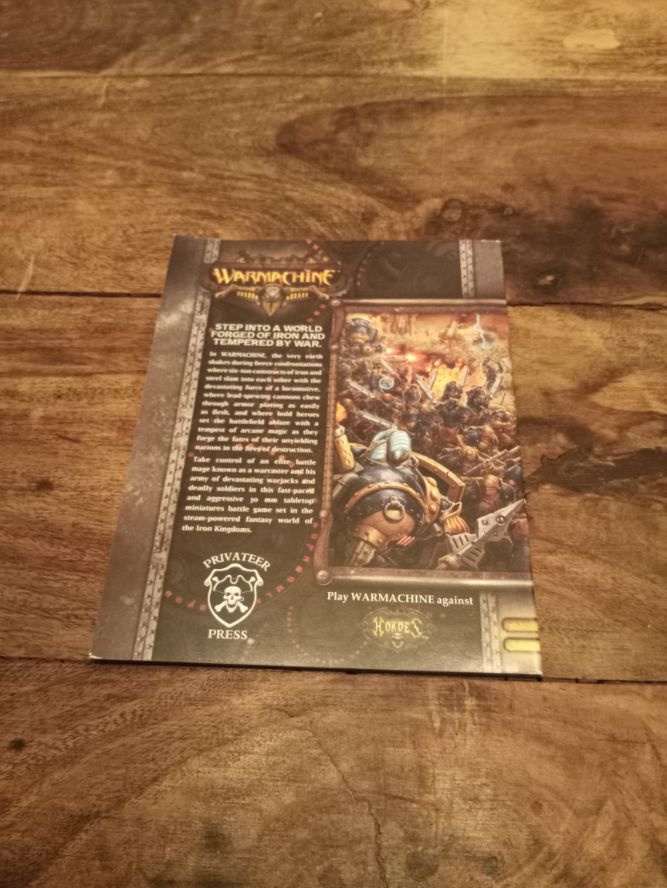 Warmachine Rulebook Steam-Powered Miniatures Combat Privateer Press 2014