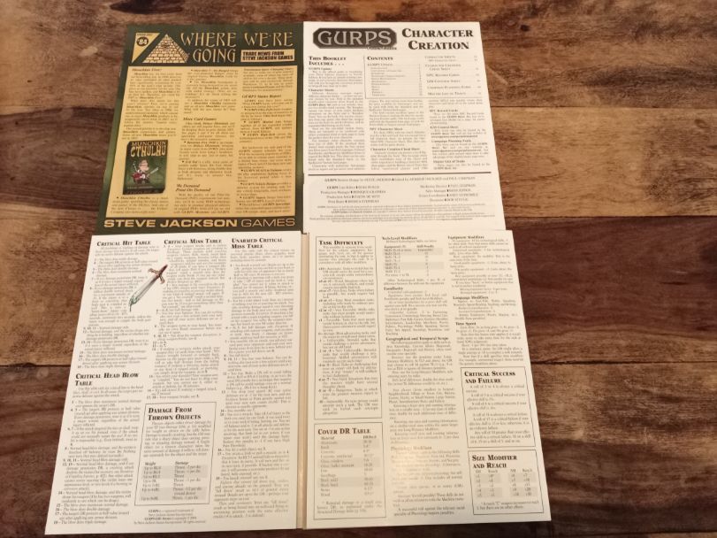 GURPS GM's Screen GURPS 4th Ed Steve Jackson Games 2004