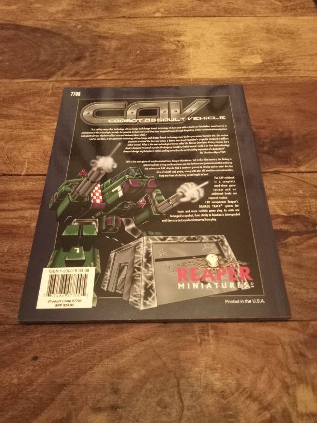 CAV Combat Assault Vehicle Core Rulebook RPR 07700 Reaper Miniatures 2001