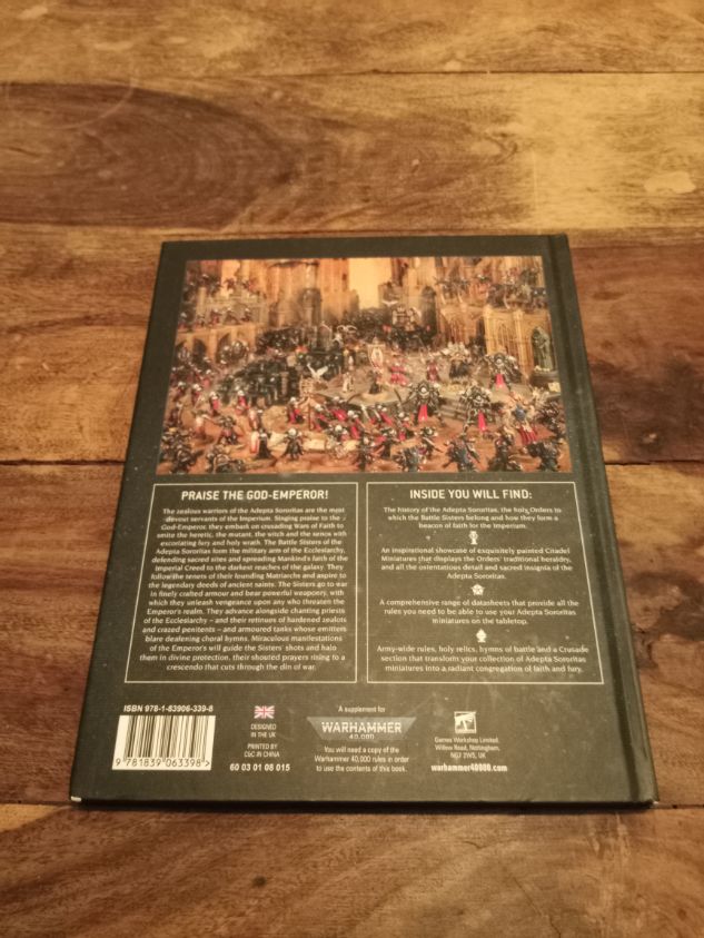 Warhammer 40,000 Codex Adepta Sororitas Games Workshop Hardcover
