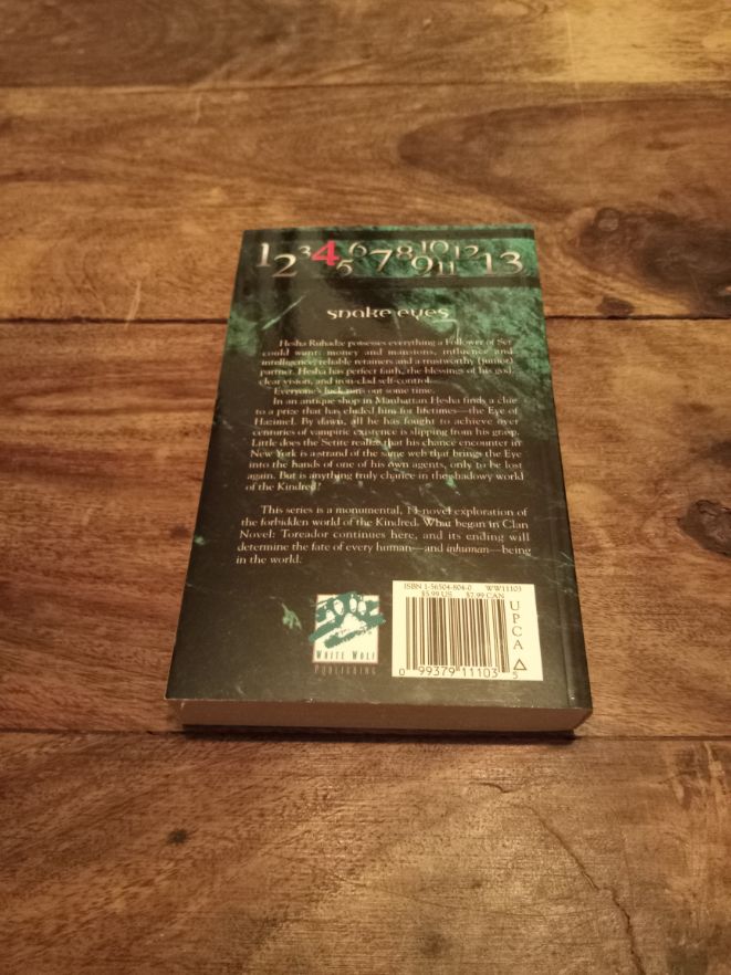Vampire The Masquerade Clan Novel Setite #4 World of Darkness White Wolf 1999