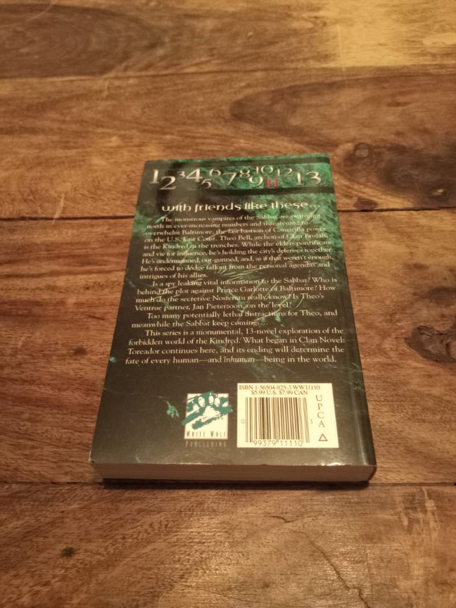 Vampire The Masquerade Clan Novel Brujah #11 World of Darkness White Wolf 2000