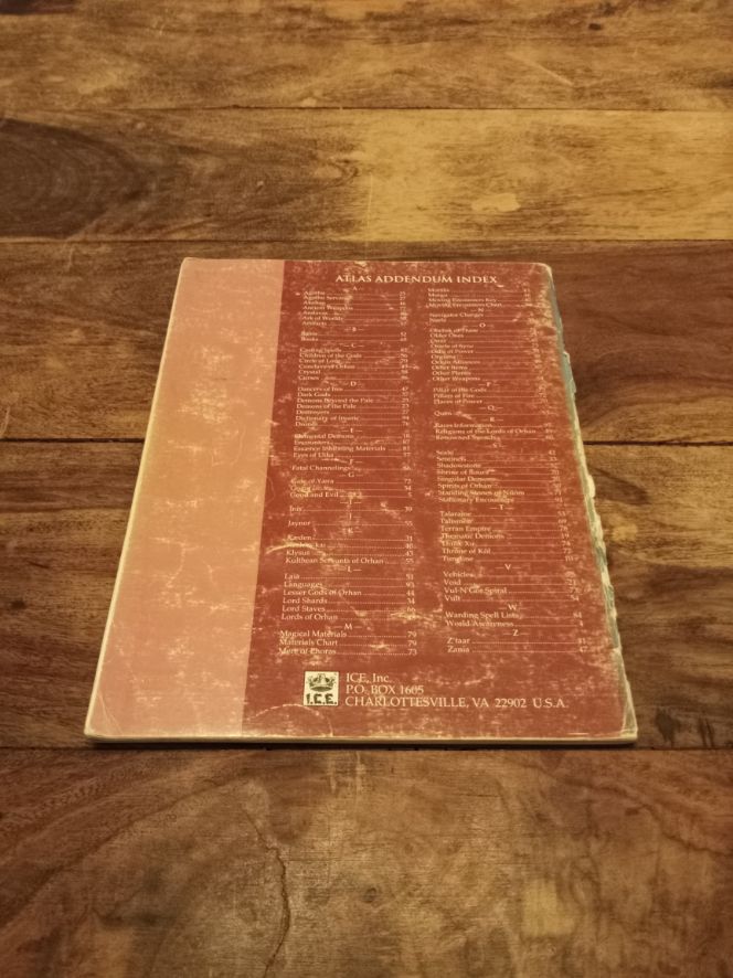 SHADOW WORLD ATLAS ADDENDUM I.C.E. 1990