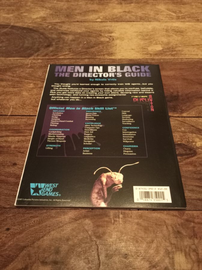Men in Black The Roleplaying Game The Director's Guide D6 West End Games 1997