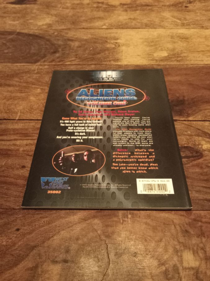 MIB Aliens Recognition Guide Volume One Men in Black The Roleplaying Game D6 1997