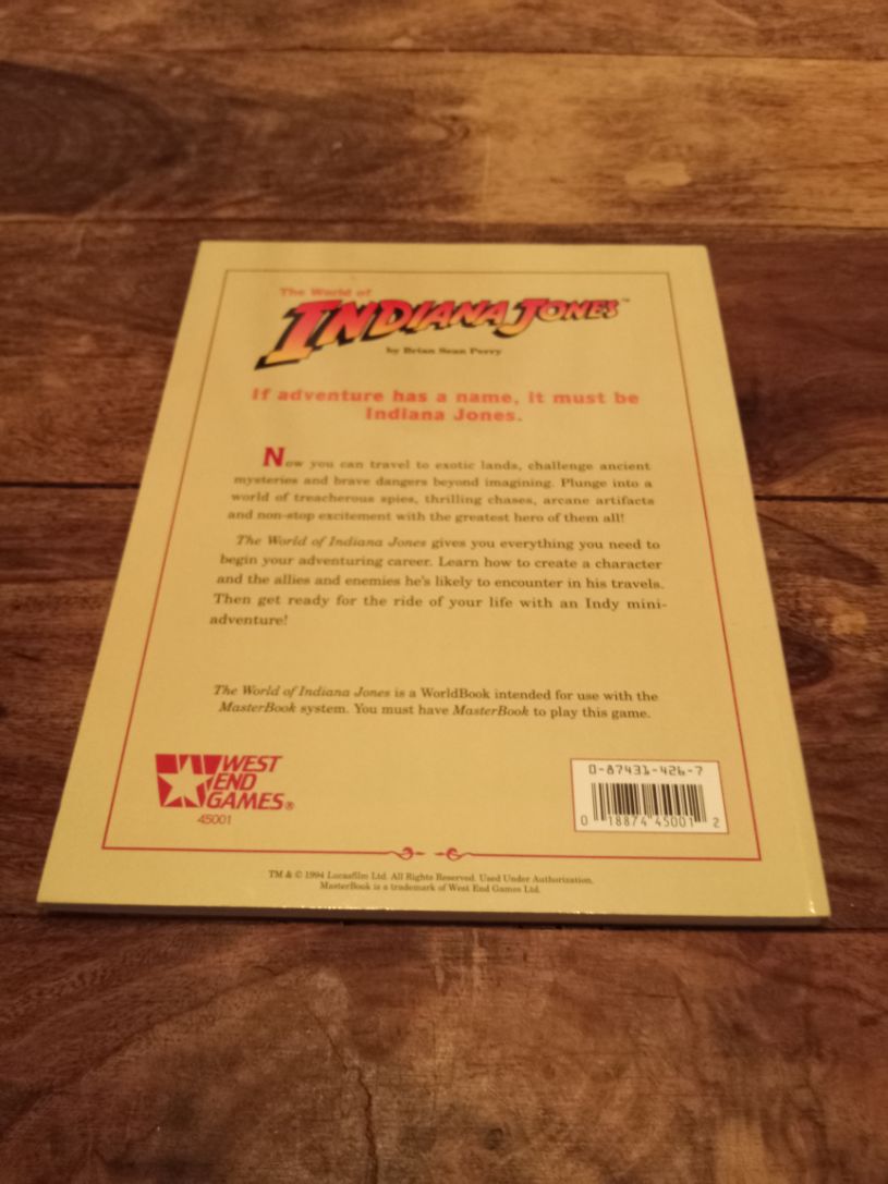 The World of Indiana Jones Masterbook West End Games 1994