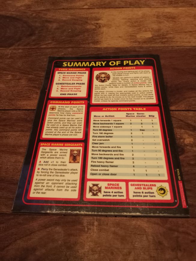 Space Hulk Rulebook Games Workshop 1996