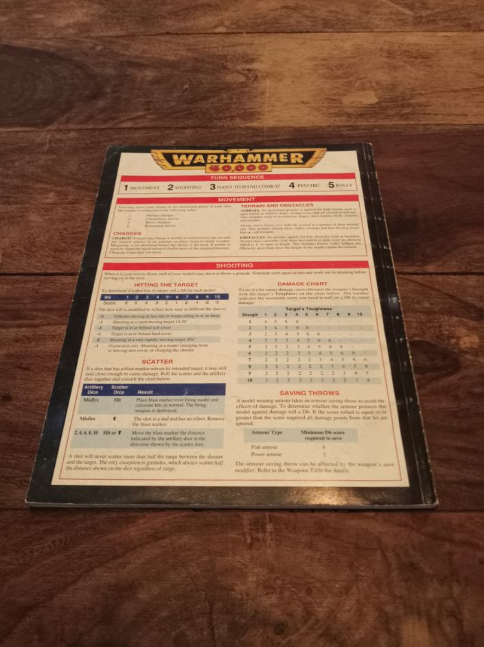 Warhammer 40K Rulebook 2nd Edition Games Workshop 1993
