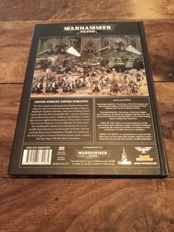 Warhammer 40K Codex Dark Angels 8th Edition Hardcover