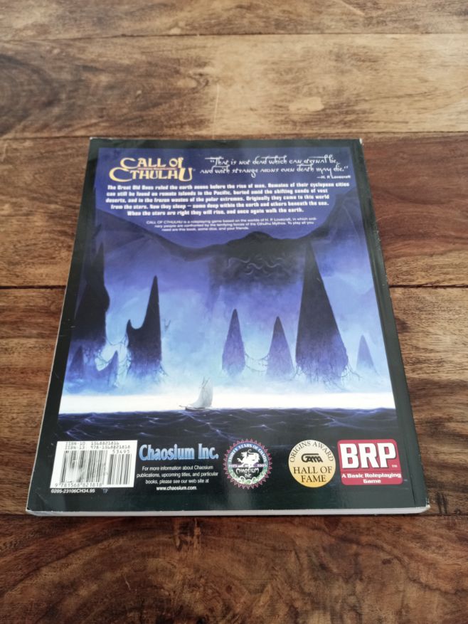 Call of Cthulhu Core Rule Book #6 Ed Chaosium 2001